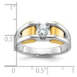 10k Two-tone IBGoodman Men's Diamond Complete Ring - Image 3