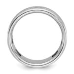 14k White Gold IBGoodman Men's Polished and Satin Ring Mounting - Image 2