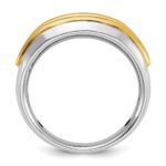 IBGoodman 14k Two-tone 1/4 carat Lab Grown Diamond VS/SI+ G+ Five Stone Complete Polished Men's Ring - Image 2