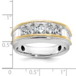 IBGoodman 10k Two-tone Men's Polished 5-Stone 1 Carat A Quality Diamond Ring - Image 3