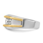 IBGoodman 14k Two-tone Men's Polished 5-Stone 1 Carat AA Quality Diamond Ring - Image 5
