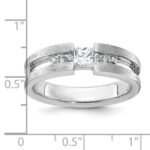 14k White Gold IBGoodman Men's Diamond Ring Mounting - Image 3