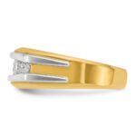 IBGoodman 14k with White Rhodium Men's Polished 7-Stone Ring Mounting - Image 3