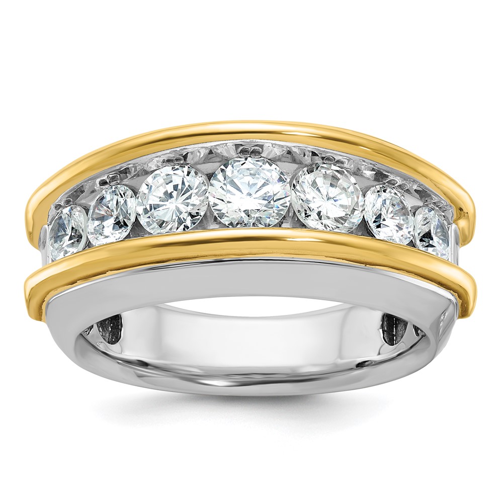 B63866-4WYAA-1.jpg IBGoodman 14k Two-tone 2 carat Lab Grown Diamond VS/SI+ G+ Complete Men's Ring - Image 1