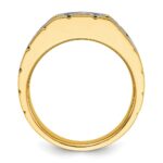 True Origin IBGoodman 14k Two-tone 1 carat Lab Grown Diamond VS/SI+ G+ Complete Polished and Satin Men's Ring - Image 2
