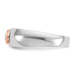 14k Two-tone White/Rose Gold IBGoodman Men's 1/4 carat Diamond Complete Ring - Image 5