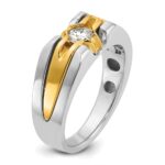14k Two-tone IBGoodman Men's Diamond Ring Mounting - Image 8