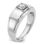 14k White Gold IBGoodman Men's 1/3 carat Diamond Complete Ring - Image 8