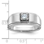 14k White Gold IBGoodman Men's 1/3 carat Diamond Complete Ring - Image 3