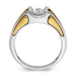 14k Two-tone IBGoodman Men's 3/4 carat Diamond Complete Ring - Image 2