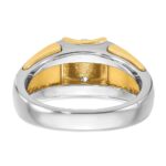 14k Two-tone IBGoodman Men's 3/4 carat Diamond Complete Ring - Image 7