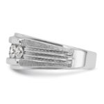 IBGoodman 14k White Gold 1 carat Lab Grown Diamond VS/SI+ G+ Complete Men's Ring - Image 3