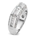 IBGoodman 14k White Gold Men's Polished 1 7/8 Carat AA Quality Diamond Ring - Image 8