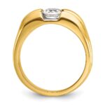 IBGoodman 14k Men's Polished 1/3 Carat AA Quality Diamond Semi-Mount Ring - Image 2