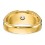 IBGoodman 14k Men's Polished 1/3 Carat AA Quality Diamond Semi-Mount Ring - Image 7
