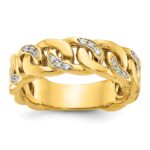 14k IBGoodman Men's Link Design Diamond Ring Mounting