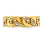 14k IBGoodman Men's Link Design Diamond Ring Mounting - Image 6