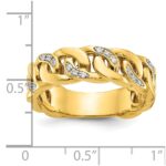 14k IBGoodman Men's Link Design Diamond Ring Mounting - Image 3