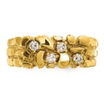 IBGoodman 14k Men's Polished Nugget Texture 1/4 Carat AA Quality Diamond Ring - Image 4