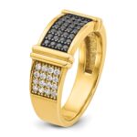 14k IBGoodman Men's Black and White Diamond Ring Mounting - Image 6