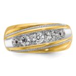 14k IBGoodman Men's Polished and Milgrain Ring Mounting - Image 6