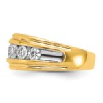 14k IBGoodman Men's Polished and Grooved Ring Mounting - Image 5
