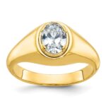 IBGoodman 14k 1 carat Lab Grown Diamond VS/SI+ G+ Oval Complete Men's Ring