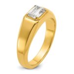 IBGoodman 14k 1 carat Lab Grown Diamond VS/SI+ G+ Emerald Complete Polished Men's Ring - Image 6