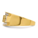 14k IBGoodman Men's Polished 4-Row Ring Mounting - Image 5