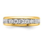 IBGoodman 14k with White Rhodium Men's Polished 1/2 Carat AA Quality Diamond Ring - Image 6