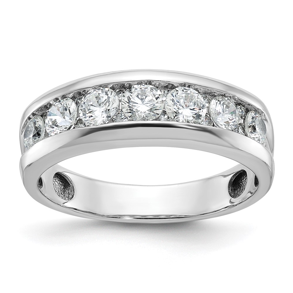 B64270-4WAA.jpg IBGoodman 14k White Gold Polished Seven Stone Men's Ring Mounting - Image 1