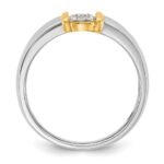 IBGoodman 14k Two-Tone 1/2 carat Lab Grown Diamond VS/SI+ G+ Complete Men's Wedding Band - Image 2