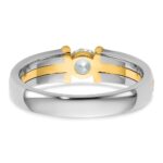 IBGoodman 14k Two-Tone 1/2 carat Lab Grown Diamond VS/SI+ G+ Complete Men's Wedding Band - Image 5
