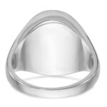 14k White Gold IBGoodman Men's Oval Gemstone Ring Mounting - Image 7