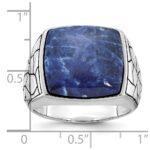 14k White Gold IBGoodman Men's Sodalite Ring Mounting - Image 2