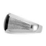 IBGoodman 14k White Gold Men's Polished and Satin Gemstone Ring Mounting - Image 5