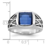 14k White Gold IBGoodman Men's Gemstone Ring Mounting - Image 3