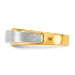 IBGoodman 14k Two-tone 1/15 carat Lab Grown Diamond VS/SI+ G+ Complete Polished and Satin Men's Band - Image 3