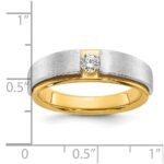 IBGoodman 14k Two-tone 1/15 carat Lab Grown Diamond VS/SI+ G+ Complete Polished and Satin Men's Band - Image 7