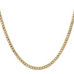 14K 3.35mm Semi-Solid Curb with Lobster Clasp Chain - Image 2