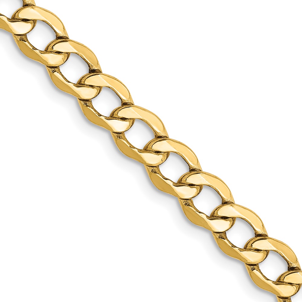 BC108.jpg 14K 5.25mm Semi-Solid Curb with Lobster Clasp Chain - Image 1