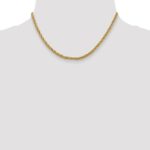 14K 3.3mm Diamond-cut Semi Solid with Lobster Clasp Chain - Image 4