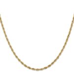 14K 2.8mm Semi Solid Rope with Lobster Clasp Chain - Image 2