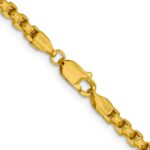 14K 3.6mm Semi-Solid Round Box with Lobster Clasp Chain - Image 3