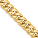 14K 15mm Semi-Solid Miami Cuban with Lobster Clasp Chain