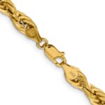 14K 5.4mm Semi Solid Rope with Lobster Clasp Chain - Image 3