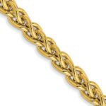 14K 3.45mm Semi-Solid Wheat with Lobster Clasp Chain