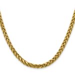 14K 5mm Semi-Solid Diamond-cut Wheat with Lobster Clasp Chain - Image 2
