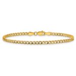 14K 2.85mm Semi-Solid Curb with Lobster Clasp Anklet - Image 4
