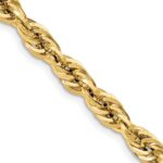 14K 7mm Semi Solid Rope with Lobster Clasp Chain
